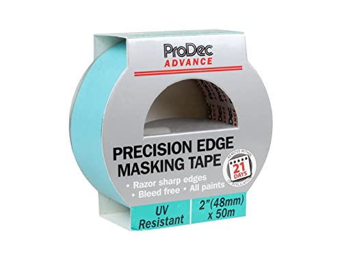 ProDec Advance 48 mm x 50 m, UV-resistent, Präzisionskanten-Maler-Abdeckband für mehrere Oberflächen für messerscharfe Linien ohne Auslaufen zum Malen und Dekorieren im Innen- und Außenbereich von ProDec Advance