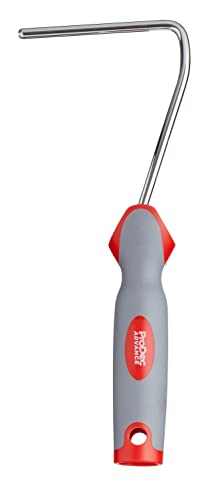 ProDec Advance Mini-Farbrollenrahmen mit weichem Griff, 100 mm, kompatibel mit allen Mini-Farbrollern – 250 mm lang, universelle verchromte Steckstange mit 6 mm Durchmesser von ProDec Advance