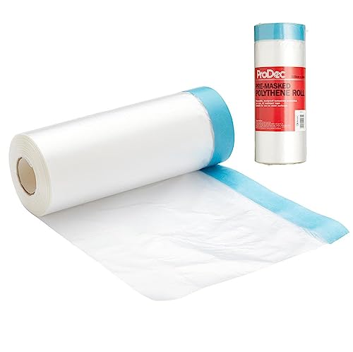 ProDec – 110 cm x 25 m extra robuste vorab abgedeckte Polyethylen-Schutzfolienrolle, staubdicht und wasserdicht, ideal zum Abdecken und Schützen von Böden und Möbeln bei Streicharbeiten und Dekorieren ProDec – 110 cm x 25 m extra robuste vorab abgedeckte Polyethylen-Schutzfolienrolle, staubdicht und wasserdicht, ideal zum Abdecken und Schützen von Böden und Möbeln bei Streicharbeiten und Dekorieren von ProDec