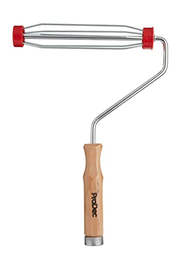 ProDec 225 mm x 38 mm Holzgriff in Handwerksqualität, professioneller Farbrollerrahmen mit rutschfestem 5-Draht-Käfig und verschraubtem Griff für Verlängerungsstange ProDec 225 mm x 38 mm Holzgriff in Handwerksqualität, professioneller Farbrollerrahmen mit rutschfestem 5-Draht-Käfig und verschraubtem Griff für Verlängerungsstange von ProDec
