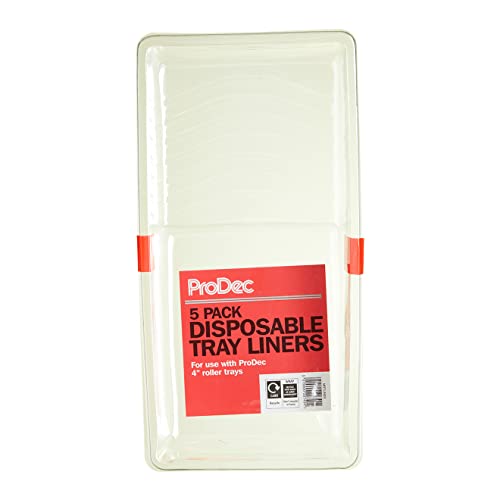 ProDec 5er-Pack Einwegeinlagen für 100-mm-Mini-Farbschalen für schnelle und saubere Farbwechsel ohne Auswaschen der Farbschalen, kompatibel mit ProDec 100-mm-Mini-Farbrollenschalen von ProDec