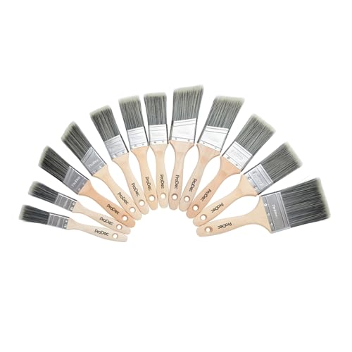 ProDec Decorator's Dutzend Malerpinsel-Set inklusive Einschneidepinseln für ein glattes Finish Malerei mit Dispersion, Glanz, Satinfarben an Wänden, Decken, Holz, Metall – 2 x 1, 5 x 1,5, 4 x 2, 2,5 x ProDec Decorator's Dutzend Malerpinsel-Set inklusive Einschneidepinseln für ein glattes Finish Malerei mit Dispersion, Glanz, Satinfarben an Wänden, Decken, Holz, Metall – 2 x 1, 5 x 1,5, 4 x 2, 2,5 x von ProDec