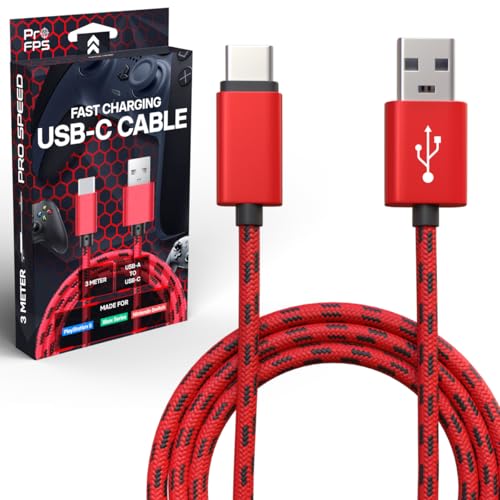ProFPS 3m USB C 5A Schnell Ladekabel USB C für PS5 Controller, Nylon USB C Ladekabel zu USB A Kabel, PS5 USBC Ladekabel für Playstation 5 Controller & Xbox, Schnellladekabel USB C Kabel 3m ProFPS 3m USB C 5A Schnell Ladekabel USB C für PS5 Controller, Nylon USB C Ladekabel zu USB A Kabel, PS5 USBC Ladekabel für Playstation 5 Controller & Xbox, Schnellladekabel USB C Kabel 3m von ProFPS