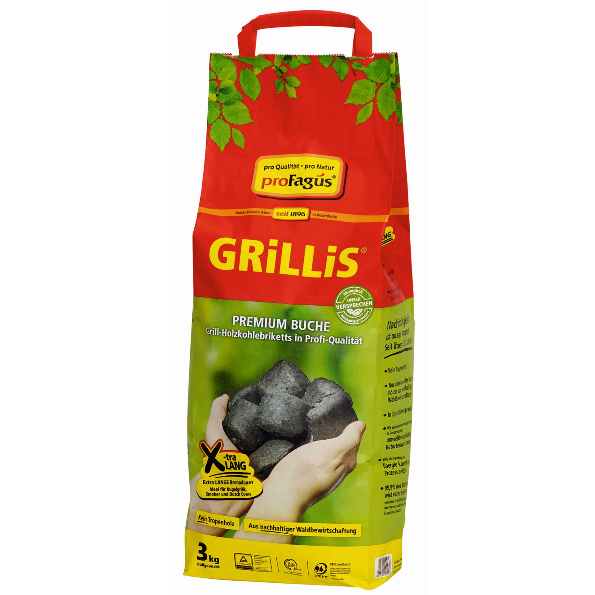 ProFagus Buchen-Grillholzkohlebriketts 'Grillis' 3 kg ProFagus Buchen-Grillholzkohlebriketts 'Grillis' 3 kg von ProFagus