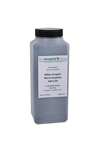 ProGraphite Mikronisierter Naturgraphit I 1 l I schwarz I Graphitpulver I z.B. als Schmiermittel & zur Leitfähigkeitserhöhung I Naturgrafit mit hohem Kohlenstoffgehalt I Mikro-Graphit 99% C ProGraphite Mikronisierter Naturgraphit I 1 l I schwarz I Graphitpulver I z.B. als Schmiermittel & zur Leitfähigkeitserhöhung I Naturgrafit mit hohem Kohlenstoffgehalt I Mikro-Graphit 99% C von ProGraphite GmbH