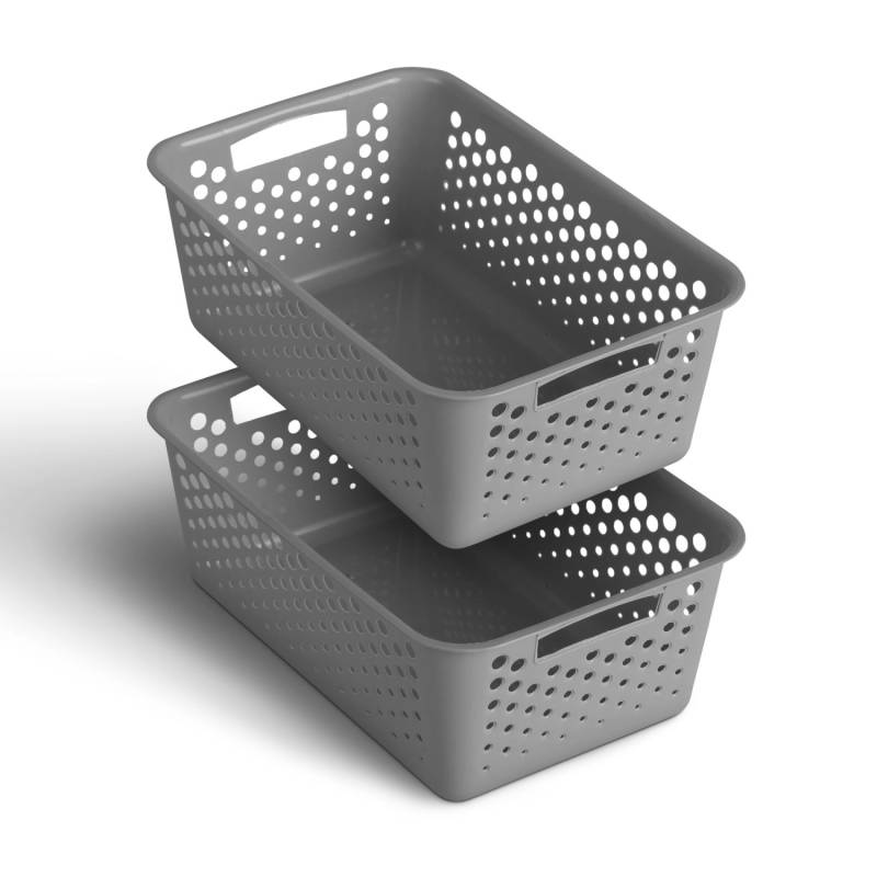 ProHome Aufbewahrungskorb 5L Anthrazit 30 x 20 cm 2 Stück von ProHome