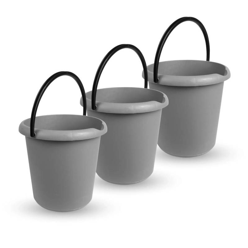 ProHome Eimer 5 Liter Kunststoffbügel Anthrazit 3er Pack ProHome Eimer 5 Liter Kunststoffbügel Anthrazit 3er Pack von ProHome