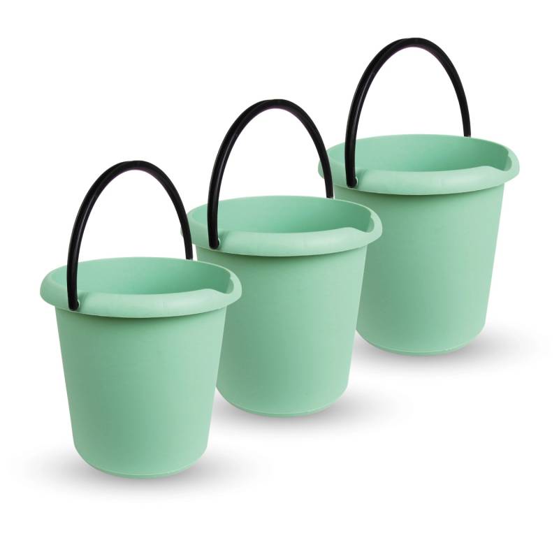 ProHome Eimer 5 Liter Kunststoffbügel Grün 3er Pack von ProHome