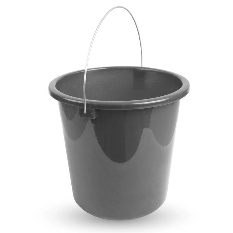 ProHome Eimer Inkl. Metallbügel Anthrazit 10 Liter 1er Pack von ProHome