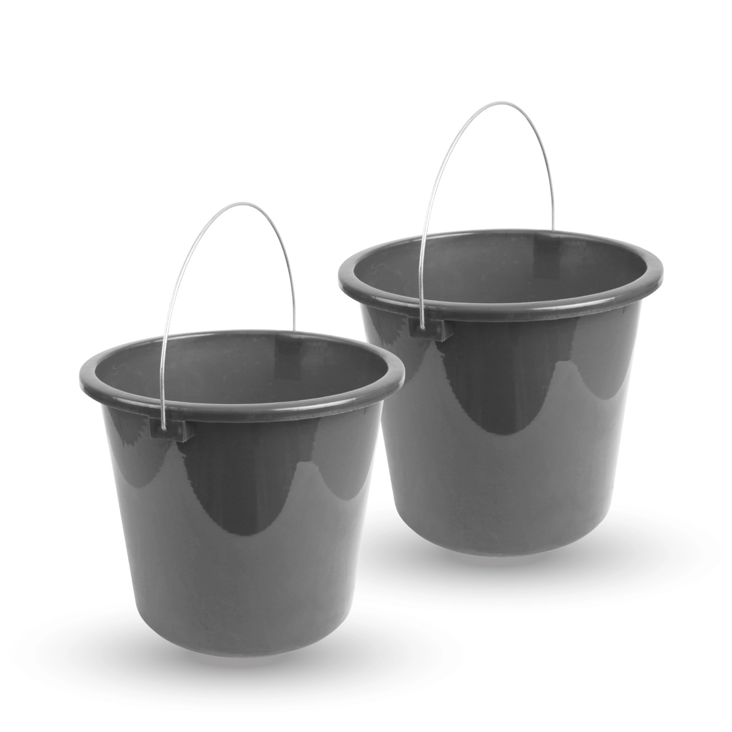 ProHome Eimer Inkl. Metallbügel Anthrazit 5 Liter 2er Pack ProHome Eimer Inkl. Metallbügel Anthrazit 5 Liter 2er Pack von ProHome