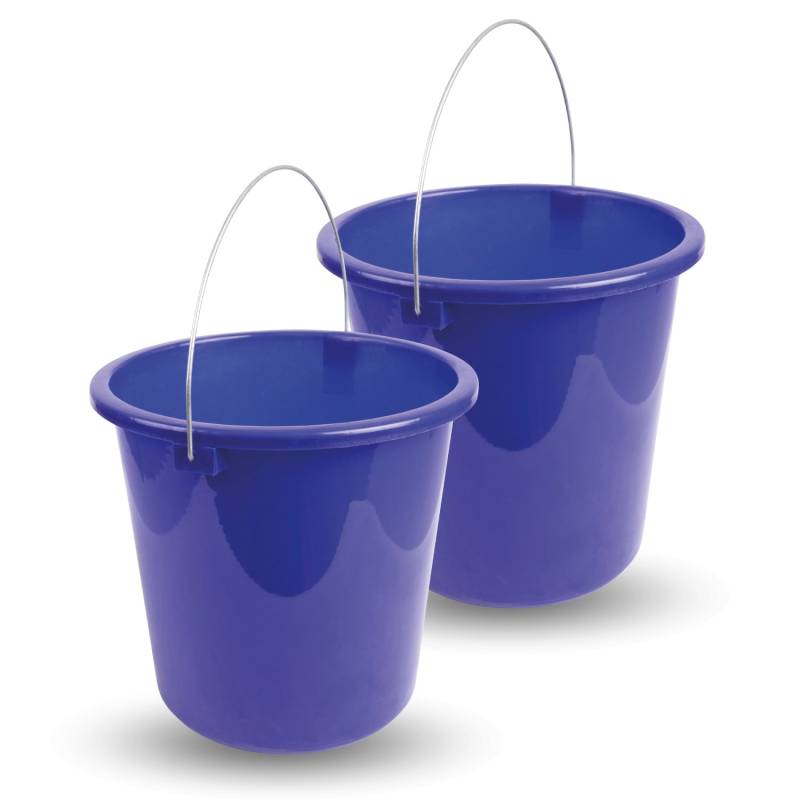 ProHome Eimer Inkl. Metallbügel Dunkelblau 10 Liter 2er Pack von ProHome