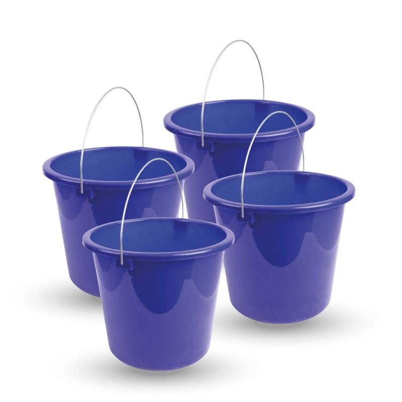 ProHome Eimer Inkl. Metallbügel Dunkelblau 5 Liter 4er Pack von ProHome