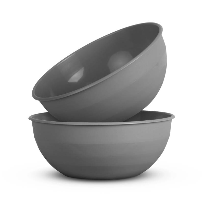 ProHome Kunststoff Schüssel BPA Frei 255 x 10 cm Grau 2er Pack von ProHome