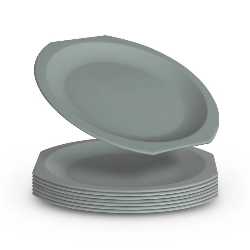 ProHome Kunststoff Teller BPA Frei Ø23 cm Grün 8er Pack von ProHome