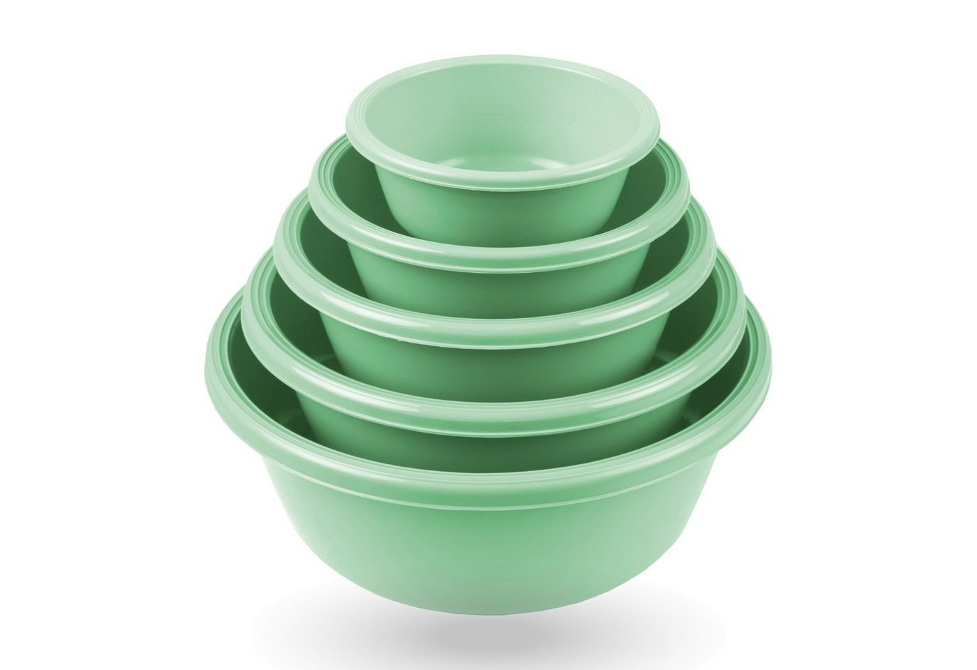 Pro Home Rührschüssel Servierschüssel (0,7L - 6L), Kunststoff, (10er Set, 10-tlg), Teigschüsseln Kunststoff Mixing Bowl Set Stapelbare Salatschüssel von Pro Home