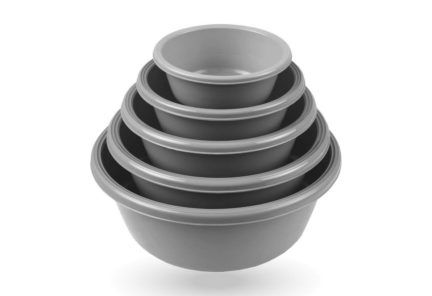 Pro Home Rührschüssel Servierschüssel (0,7L - 6L), Kunststoff, (10er Set, 10-tlg), Teigschüsseln Kunststoff Mixing Bowl Set Stapelbare Salatschüssel von Pro Home