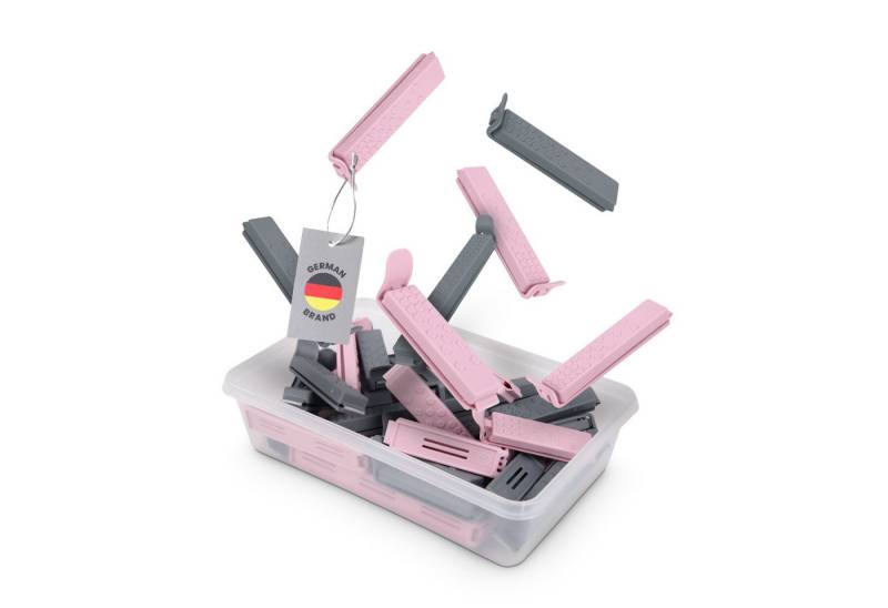 ProHome Verschlussklammer Tütenverschlussclips 30er Set (30-tlg), 3 verschiedene Größen und inkl. Aufbewahrungsbox von ProHome