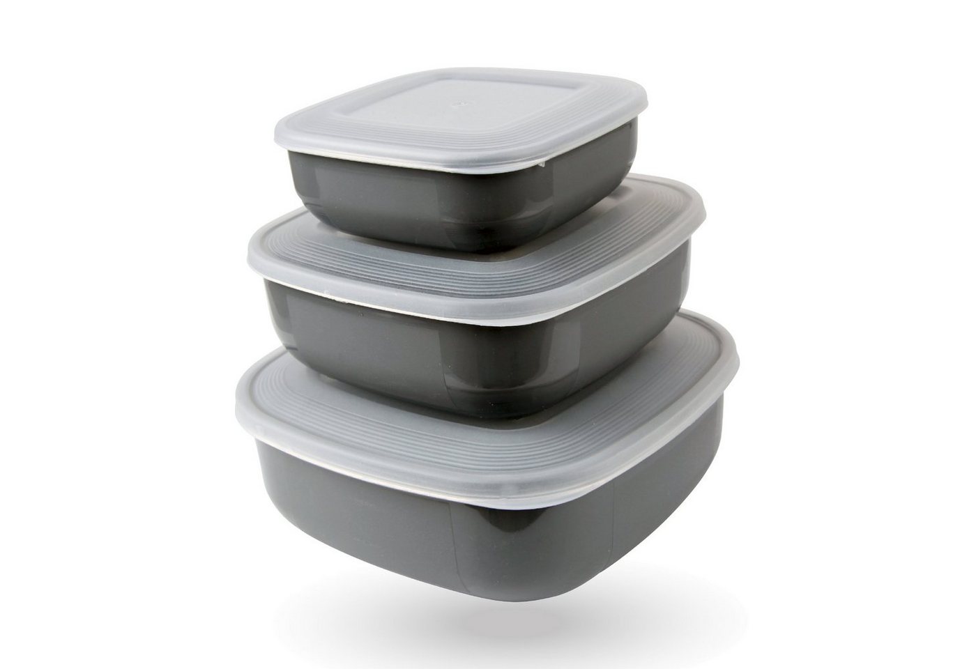 Pro Home Vorratsdose Stapelbar eckig", Kunststoff, (6-tlg., 2 x 3er Set), Frischhaltedosen mit Deckel, Meal Prep Boxen, Aufbewahrungsbox" von Pro Home