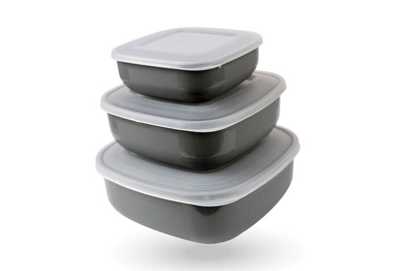 Pro Home Vorratsdose mit Deckel mehrteilig 0,5L/1,0L/1,5L, Kunststoff, (9-tlg., 3 x 3er Set), stapelbar, mikrowellengeeignet, spülmaschinenfest von Pro Home