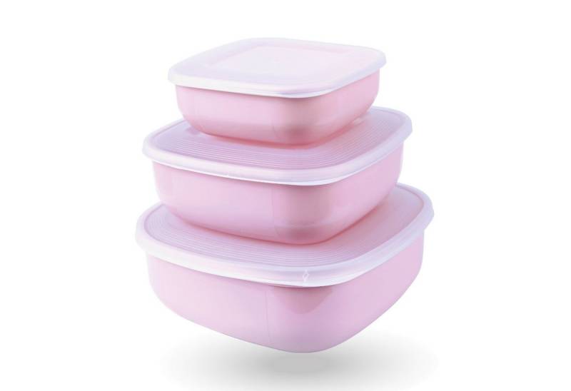 Pro Home Vorratsdose mit Deckel mehrteilig 0,5L/1,0L/1,5L, Kunststoff, (9-tlg., 3 x 3er Set), stapelbar, mikrowellengeeignet, spülmaschinenfest von Pro Home