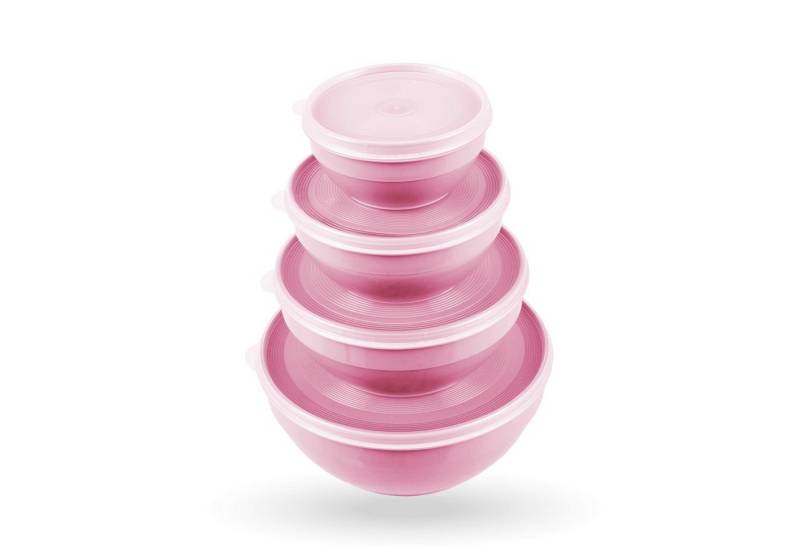 Pro Home Vorratsdose Stapelbare "rund", Kunststoff, (12-tlg., 3 x 4er Set), Frischhaltedosen mit Deckel, Meal Prep Boxen, Aufbewahrungsbox von Pro Home