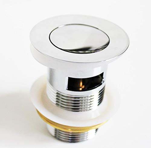 Ablaufgarnitur mit Push POP Up Waschbecken Ablauf Ventil Siphon Massiv Messing Verchromt mit Überlauf Ablaufgarnitur mit Push POP Up Waschbecken Ablauf Ventil Siphon Massiv Messing Verchromt mit Überlauf von ProKIRA