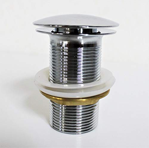 PROKIRA® Push POP Up Waschtisch Waschbecken Ablauf Ventil Siphon Massiv Messing Verchromt ohne Überlauf von ProKIRA