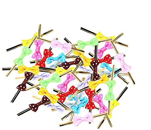 ProLeo 200er Set Metallischen Bindebänder Metalldraht, Twist Krawatten für Geschenkverpackung Lutscher Keks Schokolade Tüten Dekoration (zufällige Farben) von Mcties