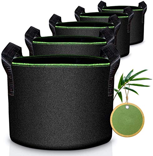 ProLeo 5X Kartoffel Pflanzsack Vliesstoff Tomaten Pflanzbeutel Taschen20L, Tasche Kartoffelsack Pflanzbeutel mit Tragegriffe für Kartoffeln, Tomaten und Erdbeeren ProLeo 5X Kartoffel Pflanzsack Vliesstoff Tomaten Pflanzbeutel Taschen20L, Tasche Kartoffelsack Pflanzbeutel mit Tragegriffe für Kartoffeln, Tomaten und Erdbeeren von ProLeo