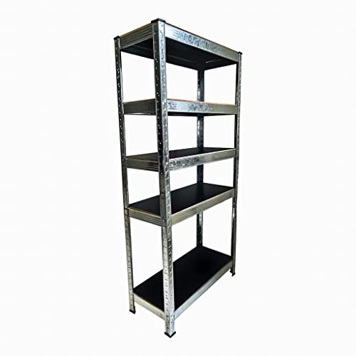 ProLiving Schwerlastregal Steckregal Metallregal Werkstattregal Kellerregal schwarz Verschiedene Größen 875kg belastbar verzinkt (144x70x30 cm) von ProLiving