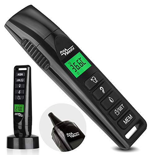 ProMedix PR-638 Digitales Berührungsloses Infrarot-Thermometer mit Ständer 4 in 1 Stirn Ohr Objekt und Raum LCD-Display ProMedix PR-638 Digitales Berührungsloses Infrarot-Thermometer mit Ständer 4 in 1 Stirn Ohr Objekt und Raum LCD-Display von ProMedix