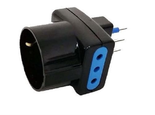 Adapter 3pos 10A / Schuko Stecker 10A schwarz von ProPart