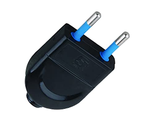 Stecker 10A 2-polig schwarz Polybag von ProPart