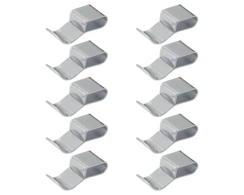 ProPlus Kabeldurchfuhr 10 Chassisklemmen aus Metall je 28 x 12 mm in Silber Kabelklemmen, 10-tlg., universell einsetzbar von ProPlus