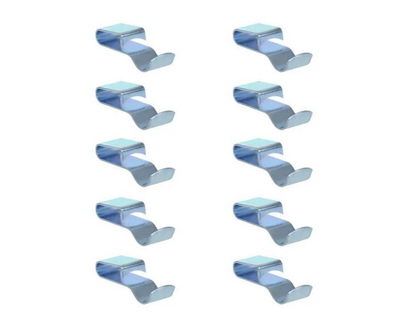 ProPlus Kabeldurchfuhr 10 Chassisklemmen aus Metall je 43 mm in Silber Kabelklemmen, 10-tlg., universell einsetzbar von ProPlus