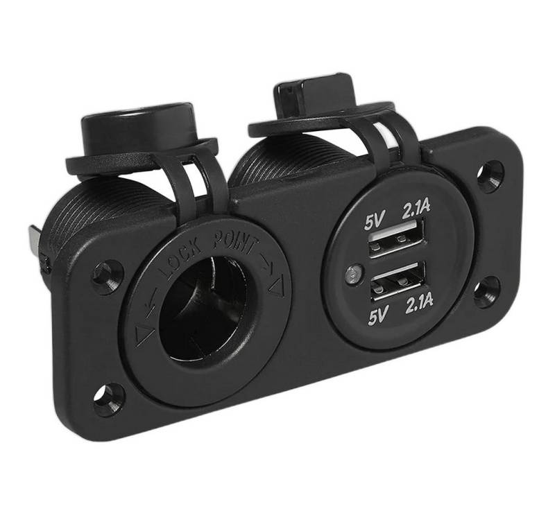 ProPlus Steckdose Einbau Kit: Steckdose DIN + USB Doppel-steckdose Typ A 2x2100mA von ProPlus