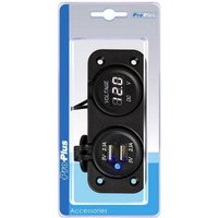ProPlus Voltmeter 6-30V + USB Doppelsteckdose 12 - 24 V/DC von ProPlus