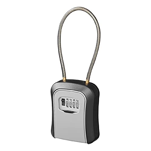 ProPlus Schlüsselkasten Schlüsseltresor außen Schlüsselsafe Zahlenschloß mit Stahldraht, 11,5 x 9,5 x 4 cm, (540254V02) von ProPlus