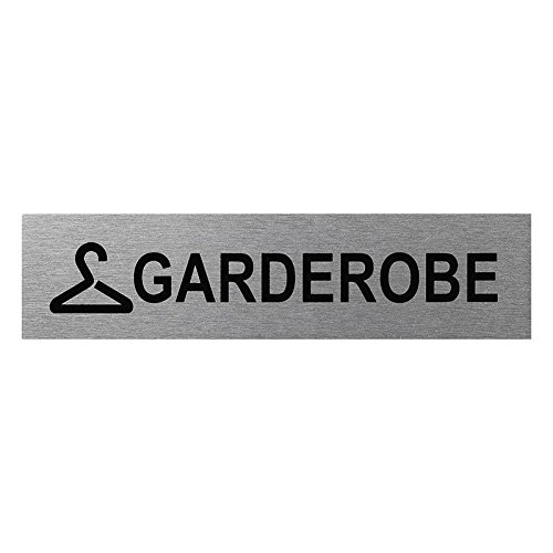 Türschild-selbstkl. Garderobe Alu.Schild-160 x 40 mm Neu OVP von ProPlus