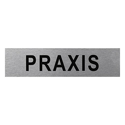 Türschild-selbstkl. Praxis Alu.Schild-160 x 40 mm Neu OVP von ProPlus