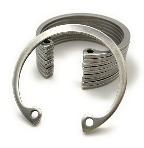 10 Stück Innenringe 40 mm Edelstahl für Bohrung Ø 40 mm | DIN 472 Edelstahl | Sprengring | C-Clips - ProRaje 10 Stück Innenringe 40 mm Edelstahl für Bohrung Ø 40 mm | DIN 472 Edelstahl | Sprengring | C-Clips - ProRaje von ProRaje