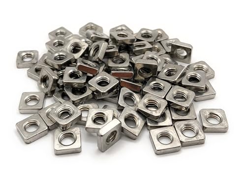 ProRaje Vierkantmutter M3 Edelstahl | Niedrige Form/Flachprofil aus Edelstahl A2-070 (V2A/304) DIN 562: 10 Stück von ProRaje