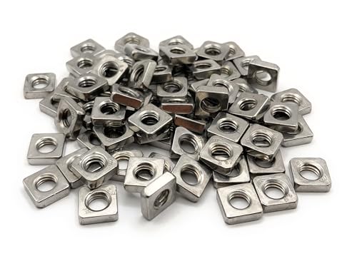 Vierkantmutter M3 Edelstahl | niedrige Form/Flachprofil aus Edelstahl A2-070 (V2A/304) DIN 562: 100 Stück ProRaje von ProRaje