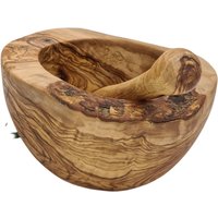 Rustikaler Natürlicher Runder Mörser 19 cm Und Stößel Aus Olivenholz | 6459R von ProSudWeb