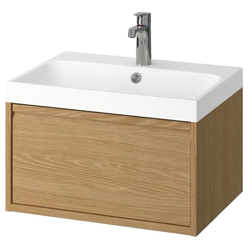 BACKSJÖN/ÄNGSJÖN Waschtisch/Wasserhahn, 60 x 48 x 39 cm, Eichenoptik von ProTuning