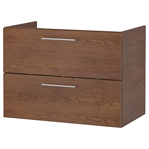 GODMORGON Waschtisch mit 2 Schubladen, 80x47x58 cm, braun gebeizte Esche Optik von ProTuning