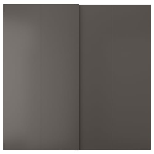 HASVIK Schiebetürenpaar 200x201 cm dunkelgrau von ProTuning