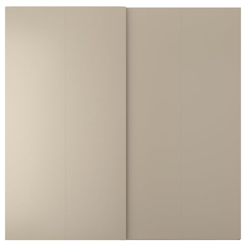 HASVIK Schiebetürenpaar 200x201 cm grau-beige von ProTuning