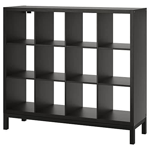 KALLAX Regal mit Untergestell, 147x129 cm, schwarz-braun/schwarz von ProTuning
