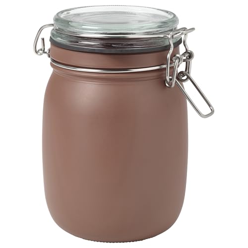KORKEN Glas mit Deckel, braun-rot, 1 l von ProTuning